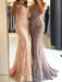 Sheath Spaghetti Straps Sleeveless Sweep/Brush Train With Lace Tulle Dresses - Prom Dresses