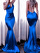 Sheath V-neck Sleeveless Sweep/Brush Train With Ruched Elastic Woven Satin Dresses - Prom Dresses