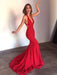 Sheath V-neck Sleeveless Sweep/Brush Train With Ruffles Spandex Dresses - Prom Dresses