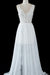 Sheer Split Tulle A-line Wedding Dress with Modern Straps and Lace