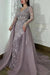 Shining Long Sleeves V-Neck Mermaid Beaded Prom Dress