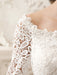 Short Simple Wedding dresses 2021 lace long sleeve slit Ivory Knee Length bridal reception dress misshow