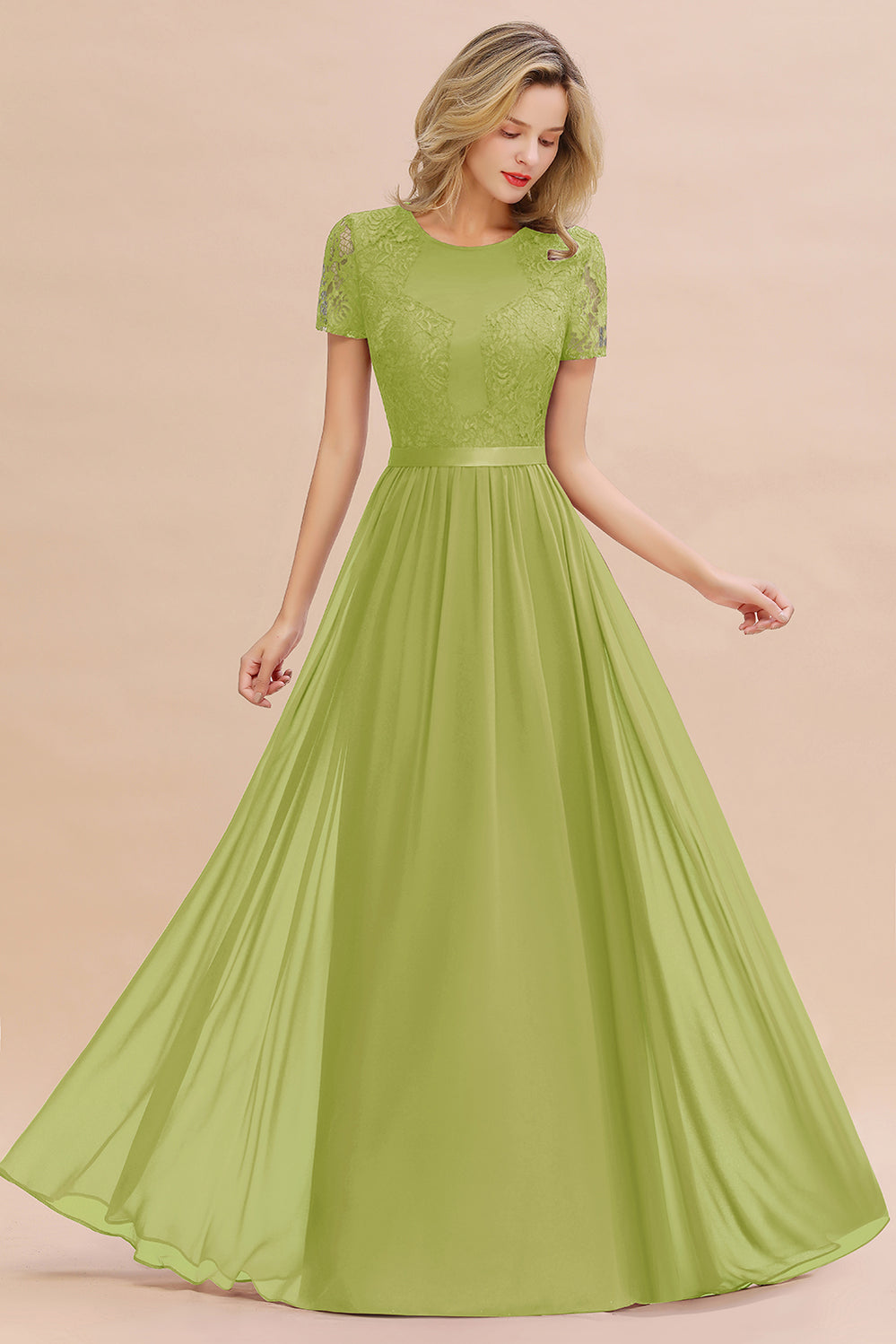 Short Chiffon V Neckline Bridesmaid Gowns Burgundy