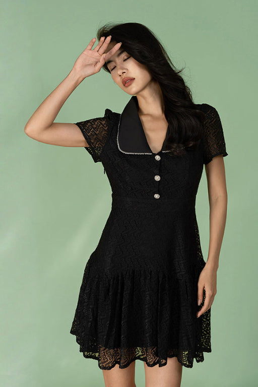 Short Sleeves Black Short Formal Dress Casual Wear Dress - Dresses
