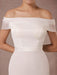 Short Wedding Dress Mermaid Off-the-shoulder Satin Vintage Wedding Dress Ruffles Mini Bridal Summer Wedding Dresses 2021