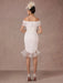 Short Wedding Dress Mermaid Off-the-shoulder Satin Vintage Wedding Dress Ruffles Mini Bridal Summer Wedding Dresses 2021