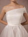 Short Wedding Dress Organza One-shoulder A-line Backless Satin Mini Summer Wedding Dresses 2021