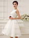 Short Wedding Dress Vintage Bridal Dress 1950’s Bateau Sleeveless Reception Bridal Gown misshow