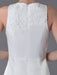 Short Wedding Dress Vintage Jewel Sleeveless Sheath Bridal Dress