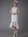 Short Wedding Dress Vintage Jewel Sleeveless Sheath Bridal Dress