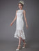 Short Wedding Dress Vintage Jewel Sleeveless Sheath Bridal Dress