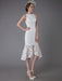 Short Wedding Dress Vintage Jewel Sleeveless Sheath Bridal Dress