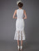Short Wedding Dress Vintage Jewel Sleeveless Sheath Bridal Dress