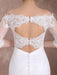 Short Wedding Dresses Sheath Lace Bridal Dress Ivory Off The Shoulder Half Sleeve Illusion Knee Length Column Wedding Reception Dress misshow
