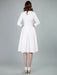 Short Wedding Dresses V Neck 3/4 Length Sleeves A-Line Knee Length Bridal Dress