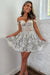 Sparkly Fuchsia Tiered Lace A-Line Short Homecoming Dress