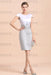 Silver Short Mother Of the Bride Dress Knee-Length Two Pieces Wedding Guest Outfits - Prom Dresses