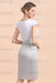 Silver Short Mother Of the Bride Dress Knee-Length Two Pieces Wedding Guest Outfits - Prom Dresses