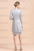 Silver Short Mother Of the Bride Dress Knee-Length Two Pieces Wedding Guest Outfits - Prom Dresses