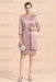 Dusty Pink Short Mother Of the Bride Dress Knee-Length Two Pieces Wedding Guest Outfits - Prom Dresses