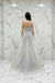 Silver Spaghetti Straps Beaded Illusion Prom Dress with Overskirt