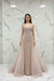 Silver Spaghetti Straps Beaded Illusion Prom Dress with Overskirt