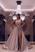 Silvery One-Shoulder Long Mermaid Prom Dress with Split and Sequins