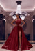 Silvery One-Shoulder Long Mermaid Prom Dress with Split and Sequins