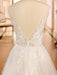 simple wedding dress 2021 a line v neck straps sleeveless lace appliqued tulle bridal gown
