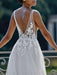 simple wedding dress 2021 a line v neck straps sleeveless lace appliqued tulle bridal gown