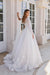 Off-the-Shoulder Lace A-Line Wedding Dresses Sweetheart Tulle Appliques Bridal Dress with Cape - Wedding Dresses