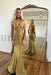Simple Red Spaghetti Strap Long Mermaid Prom Dress with Taping Detail