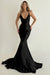 Simple Sexy Black Sleeveless Long Halter Pleated Prom Dress