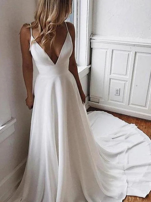 Elegant A-line dress wedding dress