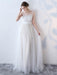 Simple Wedding Dress 2021 A Line Jewel Neck Sleeveless Bows Lace Tulle Bridal Dresses