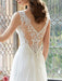 Simple Wedding Dress 2021 A Line V Neck Sleeveless Floor Length Lace Bridal Gowns