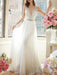Simple Wedding Dress 2021 A Line V Neck Sleeveless Floor Length Lace Bridal Gowns