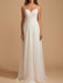 Simple Wedding Dress 2021 a line V Neck Straps Sleeveless Lace Chiffon Bridal Dresses With Train for beach party