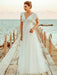 Simple Wedding Dress 2021 A Lne V Neck Short Sleeve Floor Length Tulle Beach Wedding Party Dresses Bridal Gowns