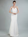 Simple Wedding Dress Sheath Sweetheart Neck Long Sleeves Beaded Bridal Dresses With Train