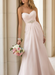 Simple Wedding Dress Sheath Sweetheart Neck Sleeveless Pleated Bridal Dresses With Train