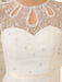 Simple Wedding Dresses Ivory Lace Chiffon Beach Wedding Dress with Beaded misshow