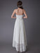 Simple Wedding Dresses Lace High Low Strapless Sash Asymmetrical Short Bridal Dress