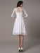 Simple Wedding Dressses Chiffon V Neck Lace A LinePleated Bridal Dress misshow