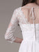 Simple Wedding Dressses Chiffon V Neck Lace A LinePleated Bridal Dress misshow