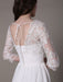 Simple Wedding Dressses Chiffon V Neck Lace A LinePleated Bridal Dress misshow