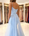 Sky Blue Lace Mermaid Prom Dress