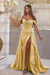 Elegant Sky Blue Off-The-Shoulder Sweetheart Prom Dress with Split Mermaid