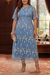 Sky Blue Plus Size A-Line Lace Embroidery Mother of the Bride Dresses Ankle-Length Floral Wedding Guest Dress