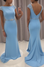 Sky Blue Sequined Fitted Cap Sleeve Mermaid Prom Dress Formal Gown - Prom Dresses